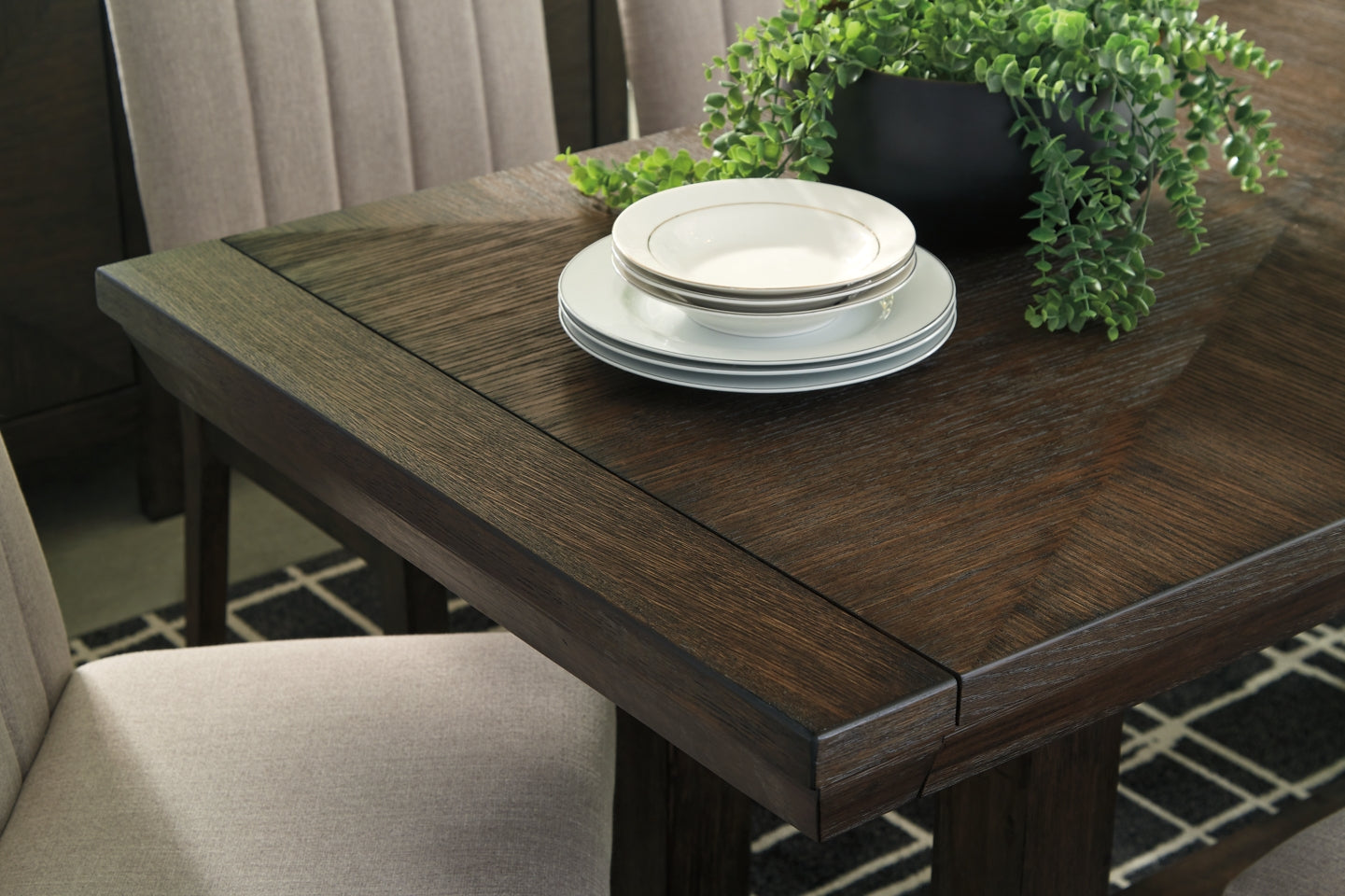 Dellbeck Dining Table and 6 Chairs with Storage - furniture place usa