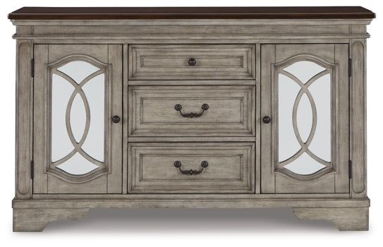 Lodenbay Dining Table and 6 Chairs with Storage - furniture place usa