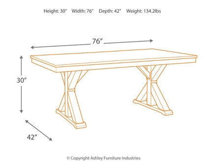 Grindleburg Dining Table and 6 Chairs with Storage - furniture place usa