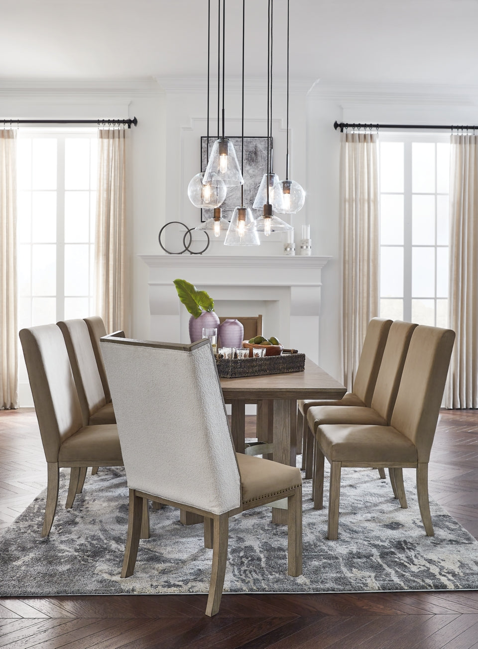 Chrestner Dining Table and 8 Chairs - PKG013364 - furniture place usa