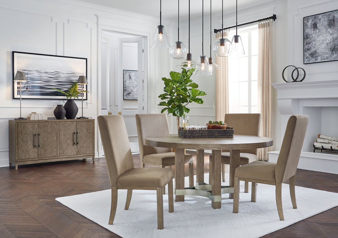 Chrestner Dining Table and 4 Chairs with Storage - furniture place usa