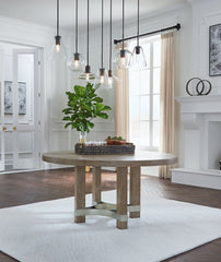 Chrestner Dining Table and 6 Chairs with Storage - furniture place usa