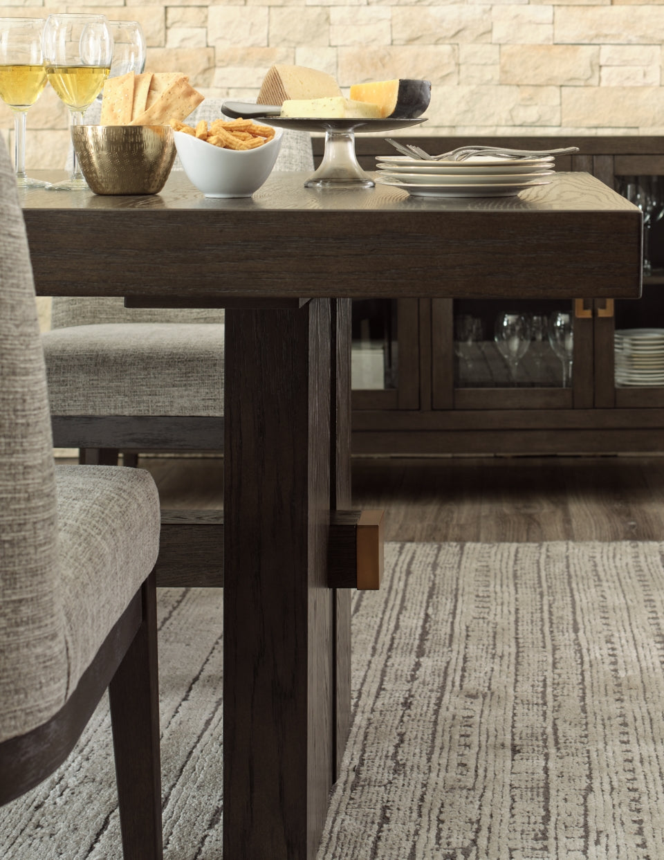 Burkhaus Dining Table and 8 Chairs with Storage - PKG013374 - furniture place usa