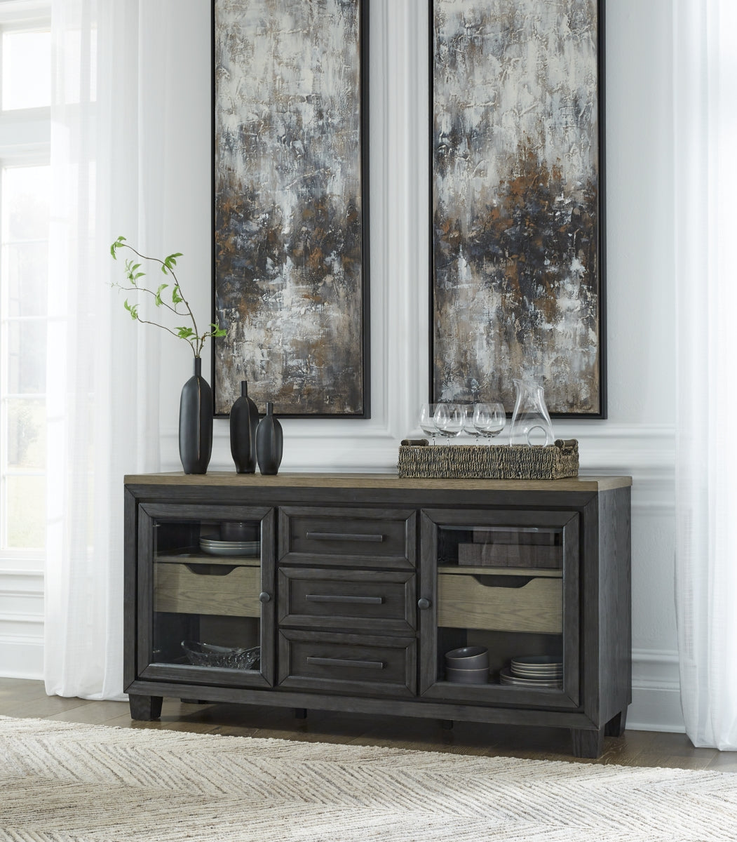 Foyland Dining Table and 6 Chairs with Storage - furniture place usa