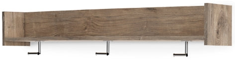 Oliah Wall Mounted Coat Rack with Shelf - furniture place usa