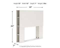 Aprilyn Twin Bookcase Headboard with Dresser and Chest - furniture place usa