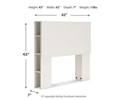 Aprilyn Twin Bookcase Headboard with Dresser and 2 Nightstands - furniture place usa