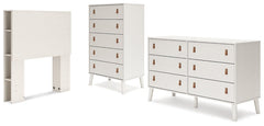 Aprilyn Twin Bookcase Headboard with Dresser and Chest - furniture place usa
