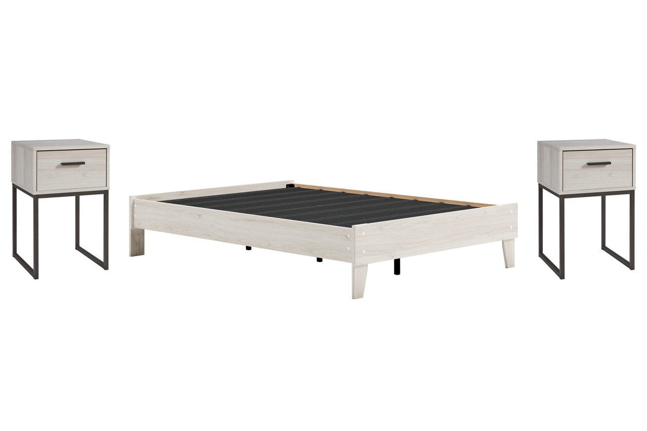 Socalle Full Platform Bed with 2 Nightstands - furniture place usa