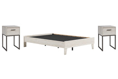 Socalle Full Platform Bed with 2 Nightstands - furniture place usa