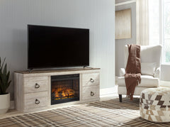 Willowton TV Stand with Electric Fireplace - furniture place usa