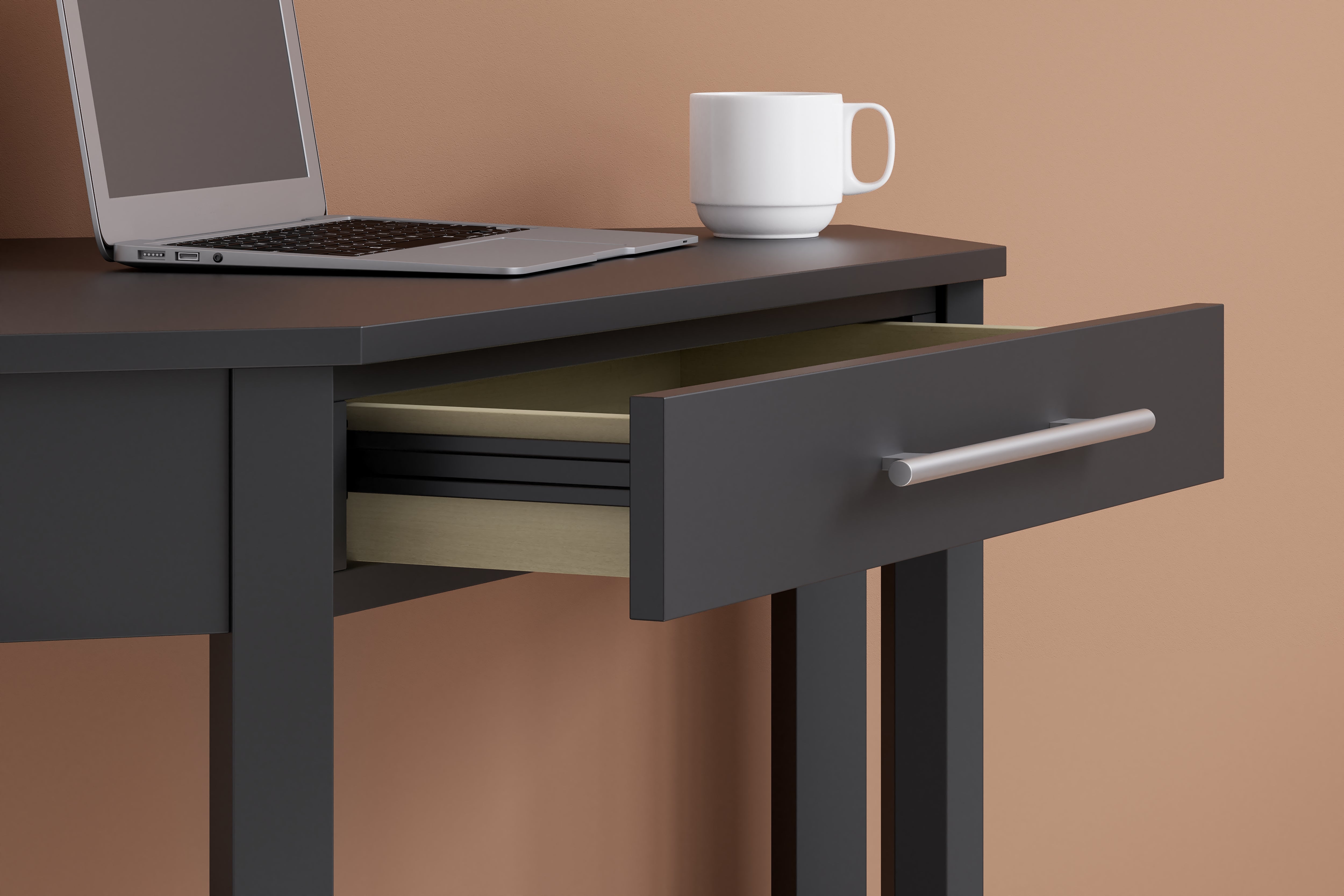 Otaska Home Office Corner Desk with Bookcase - furniture place usa