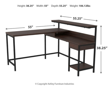 Camiburg Home Office L-Desk with Storage - furniture place usa