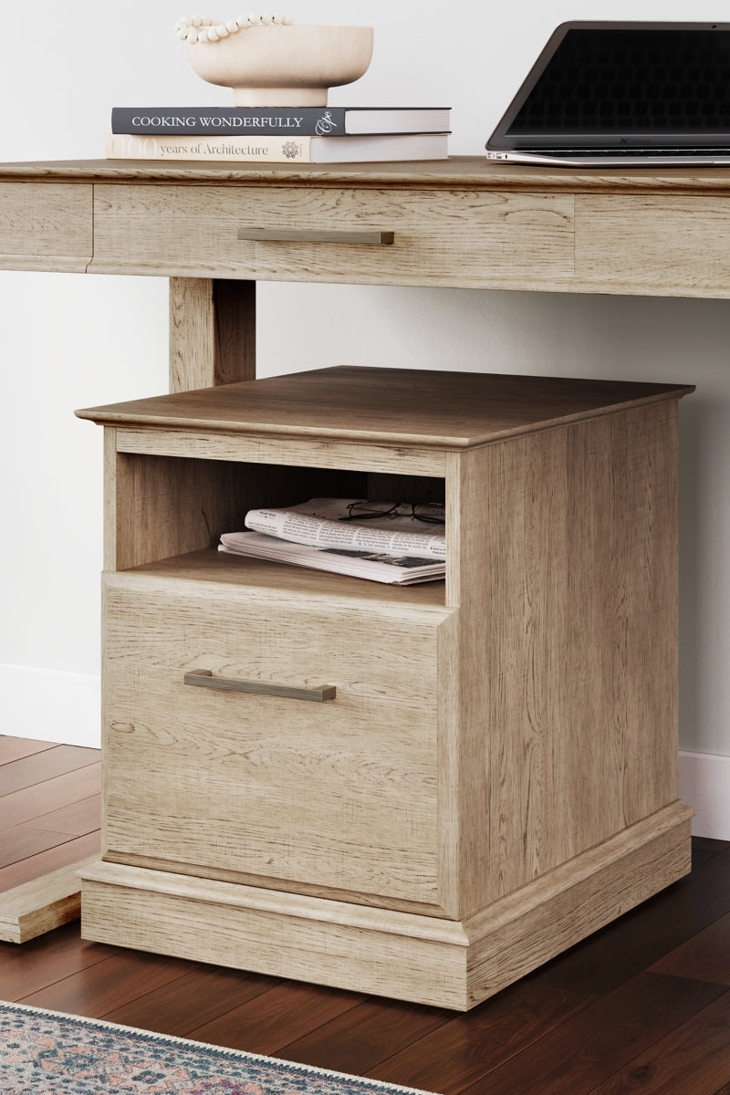 Elmferd Home Office Desk and Storage - PKG014859 - furniture place usa