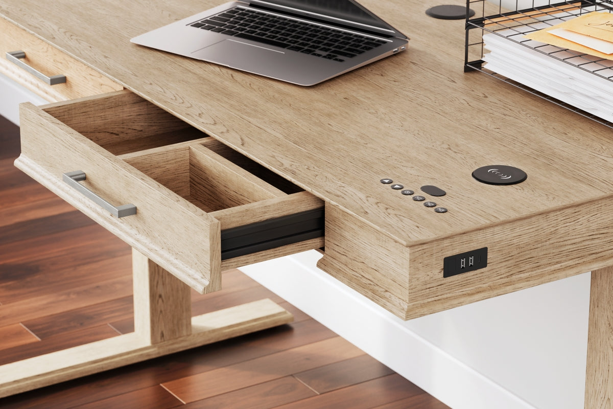 Elmferd Home Office Desk and Storage - PKG014857 - furniture place usa