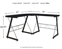 Mallistron Home Office L-Desk - furniture place usa