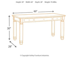 Bolanburg 60" Home Office Desk - furniture place usa