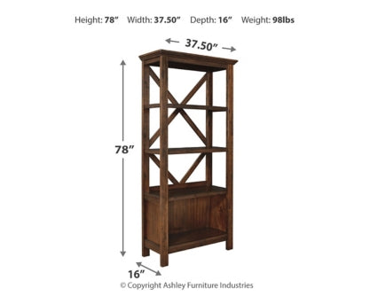 Baldridge 75" Bookcase - furniture place usa