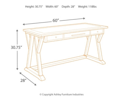 Luxenford Home Office Desk and Storage - furniture place usa