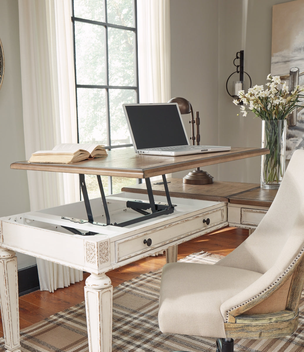 Realyn 2-Piece Home Office Lift Top Desk - furniture place usa