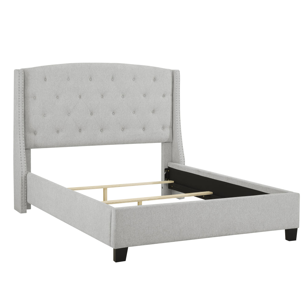 EVA QUEEN HEADBOARD/FOOTBOARD-DOVE, EVA /QUEEN RAIL -DOVE - furniture place usa