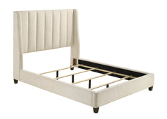 AGNES KING/QUEEN BOUCLE RAIL WHITE, AGNES KING BOUCLE HB/FB CHARCOAL, AGNES KING/ BOUCLE RAIL WHITE - furniture place usa