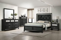 LILA QUEEN HEADBOARD/FOOTBOARD BLK, LILA /QUEEN RAIL BLACK - furniture place usa