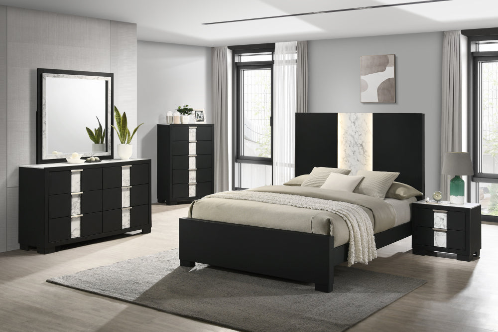 RANGLEY KING HEADBOARD - BLACK, RANGLEY KING FOOTBOARD - BLACK, RANGLEY KING/ RAIL - BLACK - furniture place usa