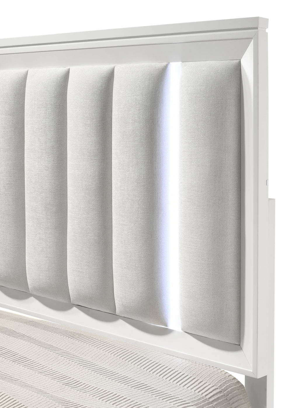 CRESSIDA QUEEN LED HEADBOARD, CRESSIDA QUEEN FOOTBOARD W/SLAT, CRESSIDA /QUEEN RAIL - furniture place usa