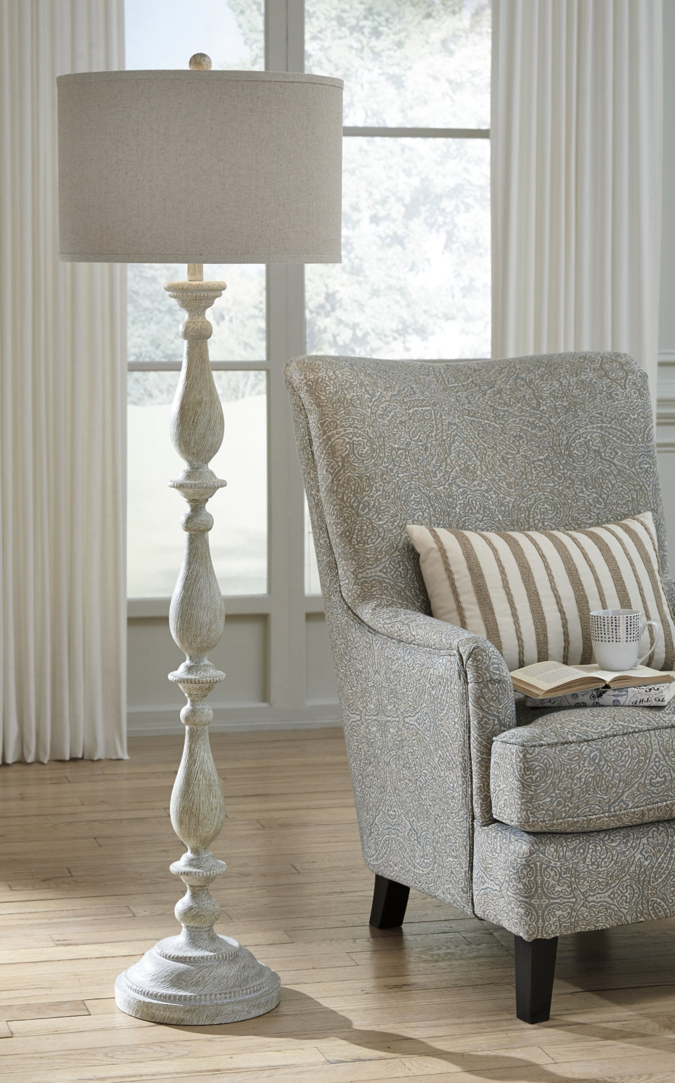 Bernadate 3-Piece Floor Lamp with 2 Table Lamps Set - furniture place usa