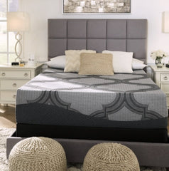 12 Inch Ashley Hybrid King Mattress with Head-Foot Model Better King Adjustable Base - furniture place usa