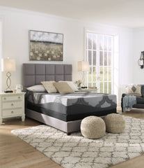 12 Inch Ashley Hybrid Queen Mattress with Head-Foot Model Better Queen Adjustable Base - furniture place usa
