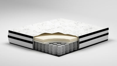 Chime 10 Inch Hybrid King Mattress in a Box with Head-Foot Model Best King Adjustable Base - furniture place usa