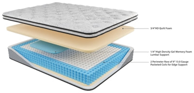 Chime 10 Inch Hybrid King Mattress in a Box with Head-Foot Model Better King Adjustable Base - furniture place usa