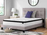 Chime 12 Inch Hybrid Queen Mattress in a Box with Head-Foot Model Better Queen Adjustable Base - furniture place usa