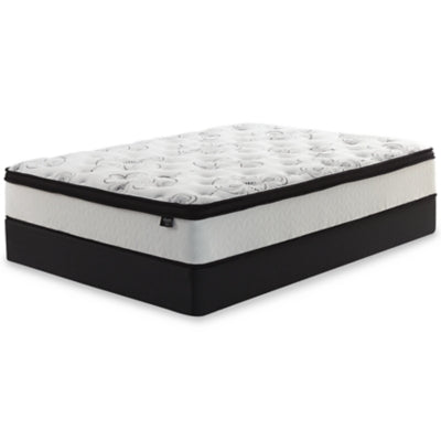 Chime 12 Inch Hybrid Queen Mattress in a Box with Head-Foot Model Better Queen Adjustable Base - furniture place usa