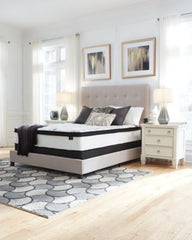 Chime 12 Inch Hybrid California King Mattress in a Box with Head-Foot Model Better California King Adjustable Head Base - furniture place usa