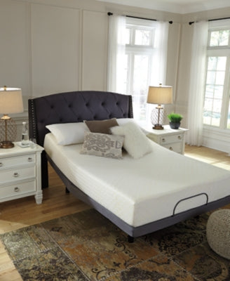 10 Inch Chime Memory Foam California King Mattress in a Box with Head-Foot Model Best California King Adjustable Base - furniture place usa