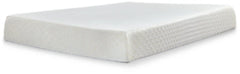 10 Inch Chime Memory Foam Queen Mattress in a Box with Better than a Boxspring Queen Foundation - furniture place usa