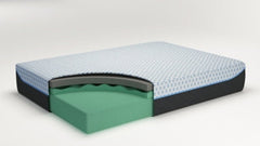 14 Inch Chime Elite King Memory Foam Mattress in a Box with Better than a Boxspring 2-Piece King Foundation - furniture place usa