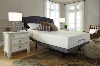 Chime 12 Inch Memory Foam King Mattress in a Box with Head-Foot Model Better King Adjustable Base - furniture place usa