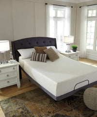 Chime 12 Inch Memory Foam King Mattress in a Box with Head-Foot Model Better King Adjustable Base - furniture place usa