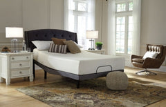 Chime 12 Inch Memory Foam King Mattress in a Box with Head-Foot Model Better King Adjustable Base - furniture place usa