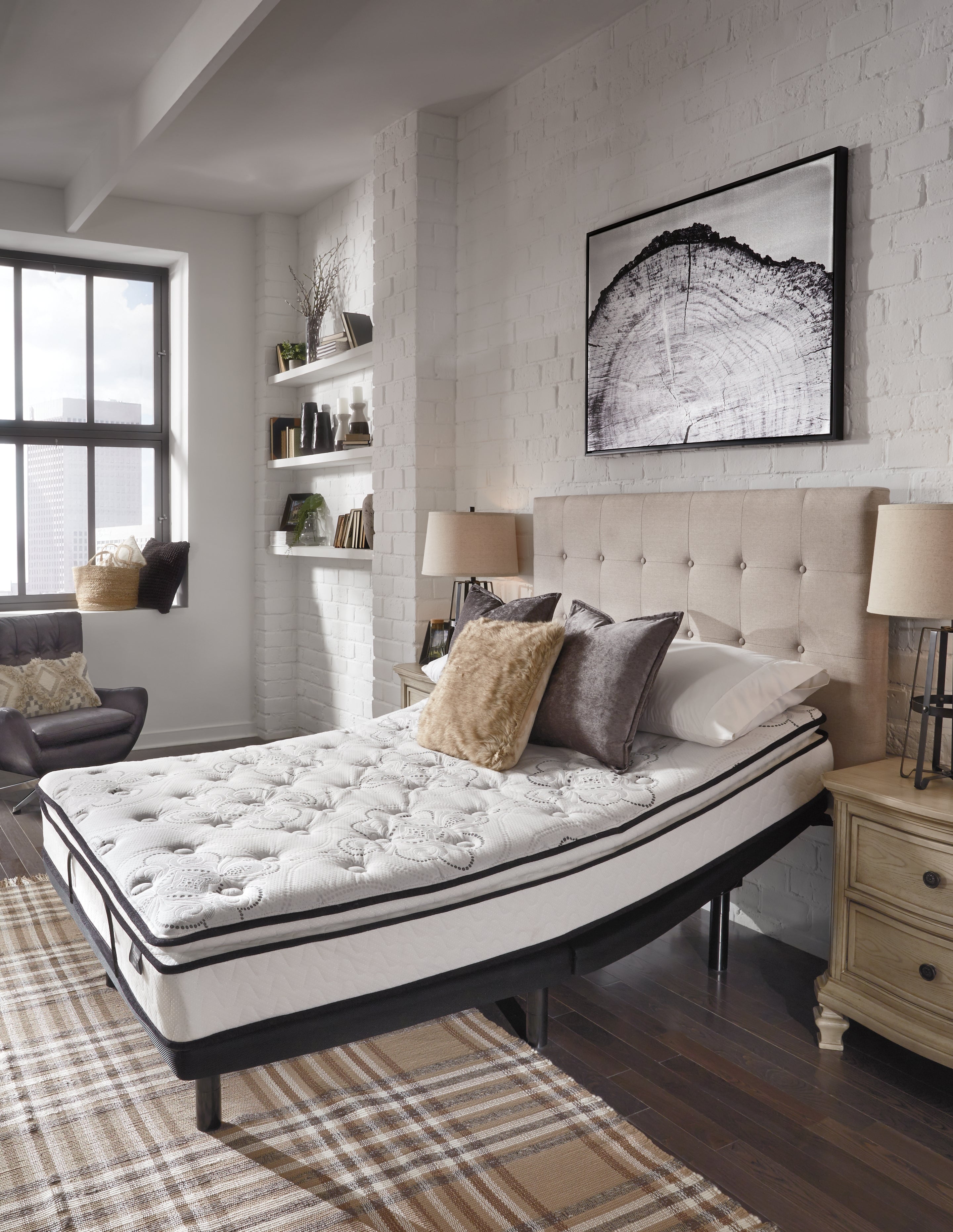 10 Inch Bonnell PT Queen Mattress with Head-Foot Model Best Queen Adjustable Base - furniture place usa