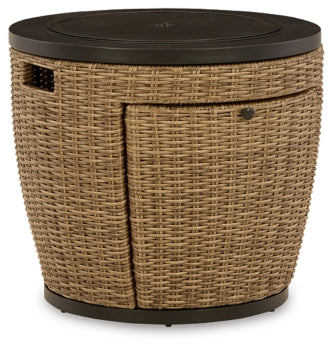 Malayah Fire Pit Table and 2 Chairs - PKG015403 - furniture place usa
