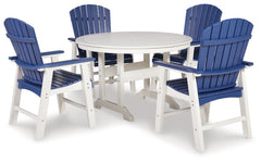 Crescent Luxe Outdoor Dining Table and 4 Chairs - PKG013808 - furniture place usa