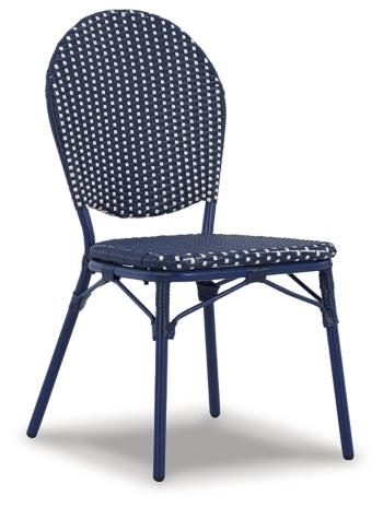 Odyssey Blue Outdoor Table and Chairs (Set of 3) - furniture place usa