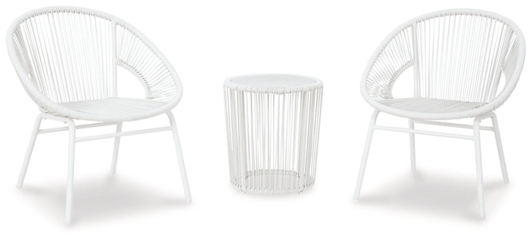 Mandarin Cape Outdoor Table and Chairs (Set of 3) - furniture place usa