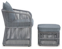 Coast Island Outdoor Chair with Ottoman and Side Table - furniture place usa