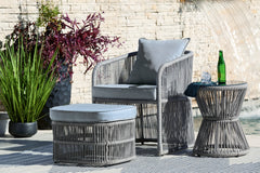 Coast Island Outdoor Chair with Ottoman and Side Table - furniture place usa